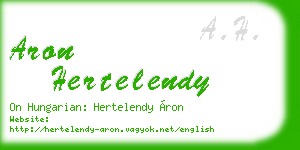 aron hertelendy business card